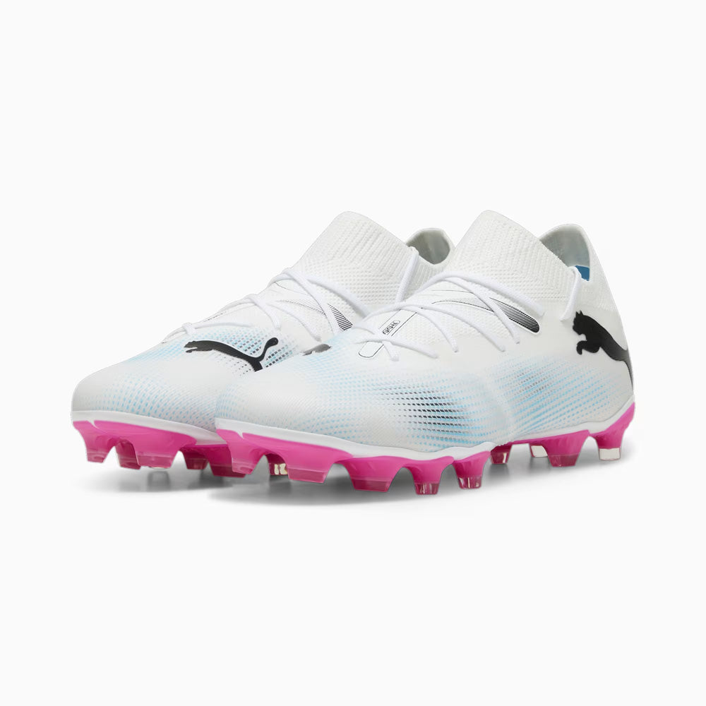 Puma Women's FG/AG Football Boots - White/Black/Poison Pink