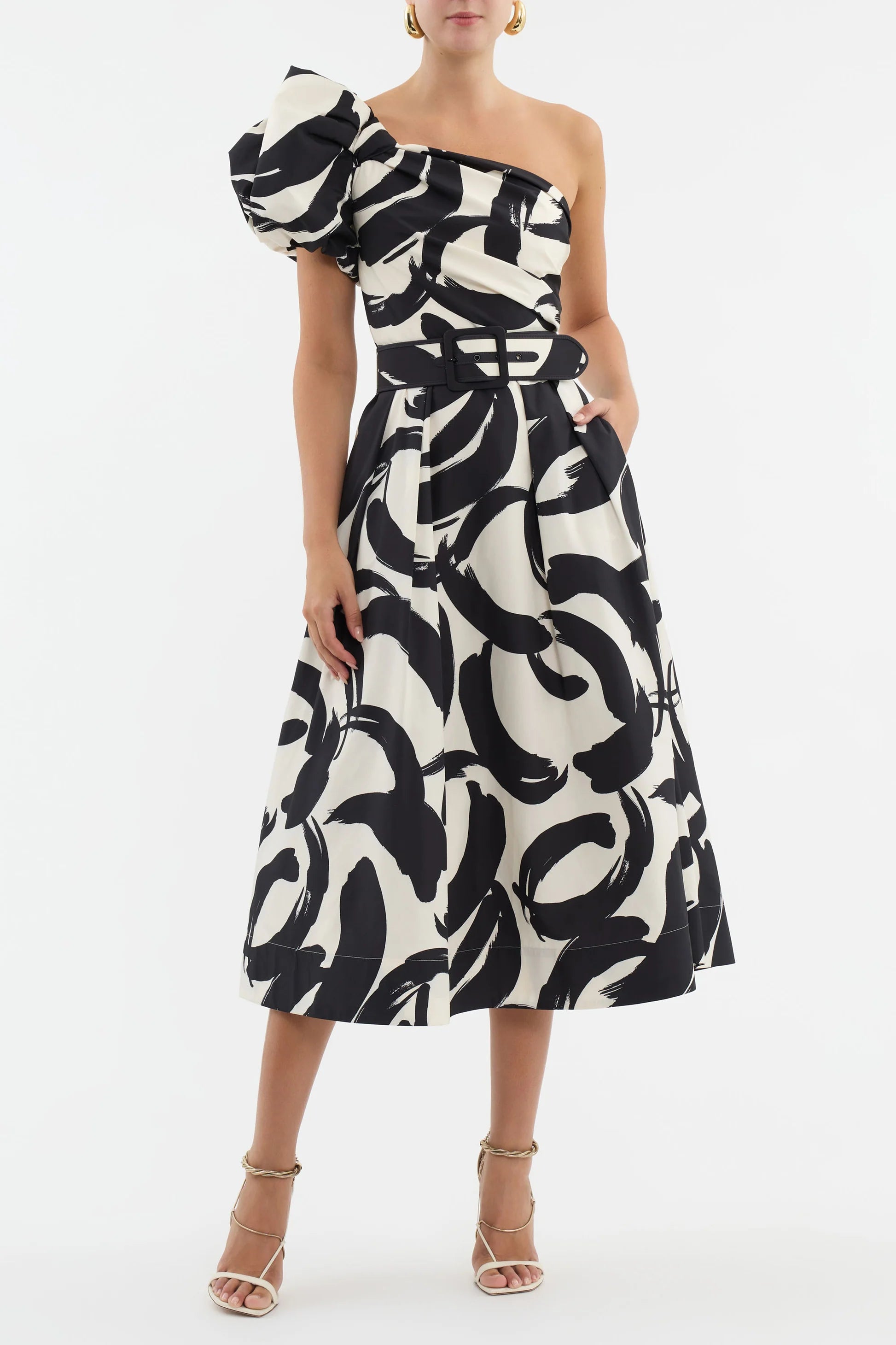 Rebecca Vallance Pompidou One Shoulder Midi - Stylish and elegant Rebecca Vallance Pompidou One Shoulder Midi dress