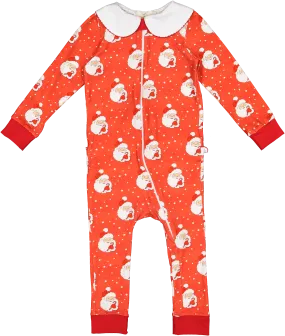 Red Christmas Santa Baby Girl Pajama