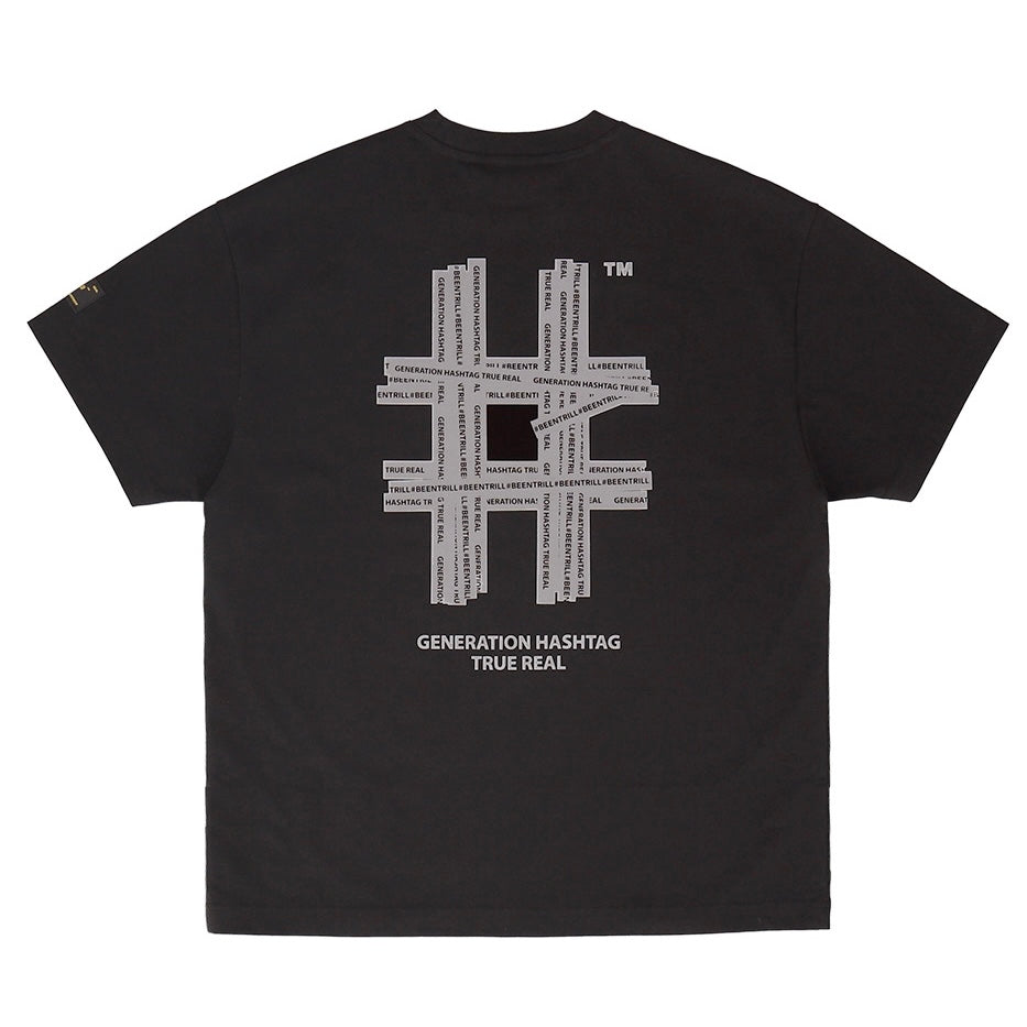 Reflective Tape Logo Tee Black - Been Trill