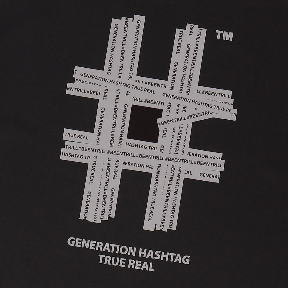 Reflective Tape Logo Tee Black - Been Trill