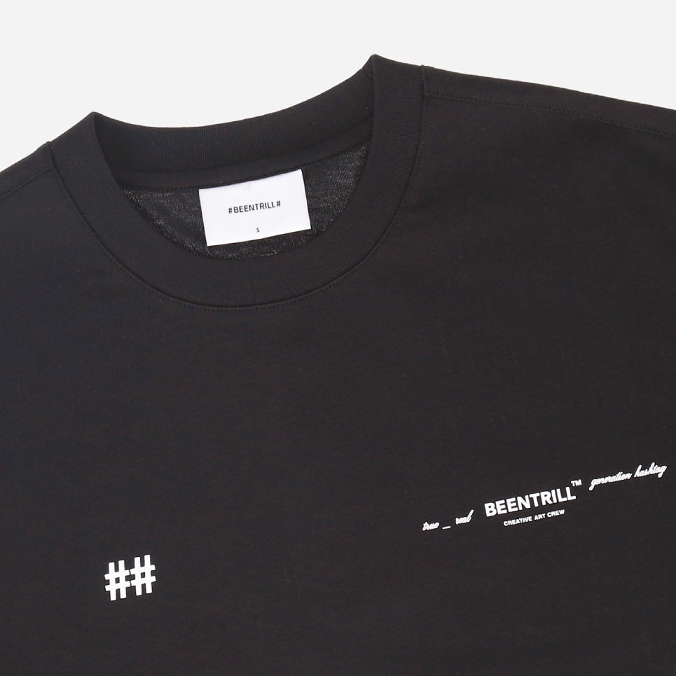 Reflective Tape Logo Tee Black - Been Trill