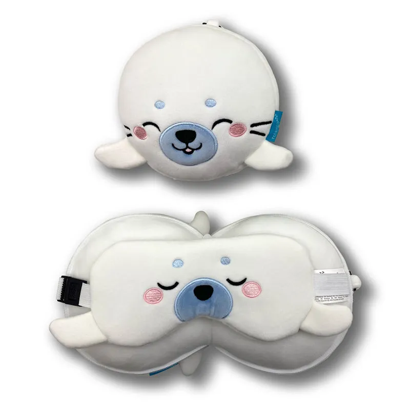 Kai the Seal Travel Pillow and Eye Mask Set - CUSH349