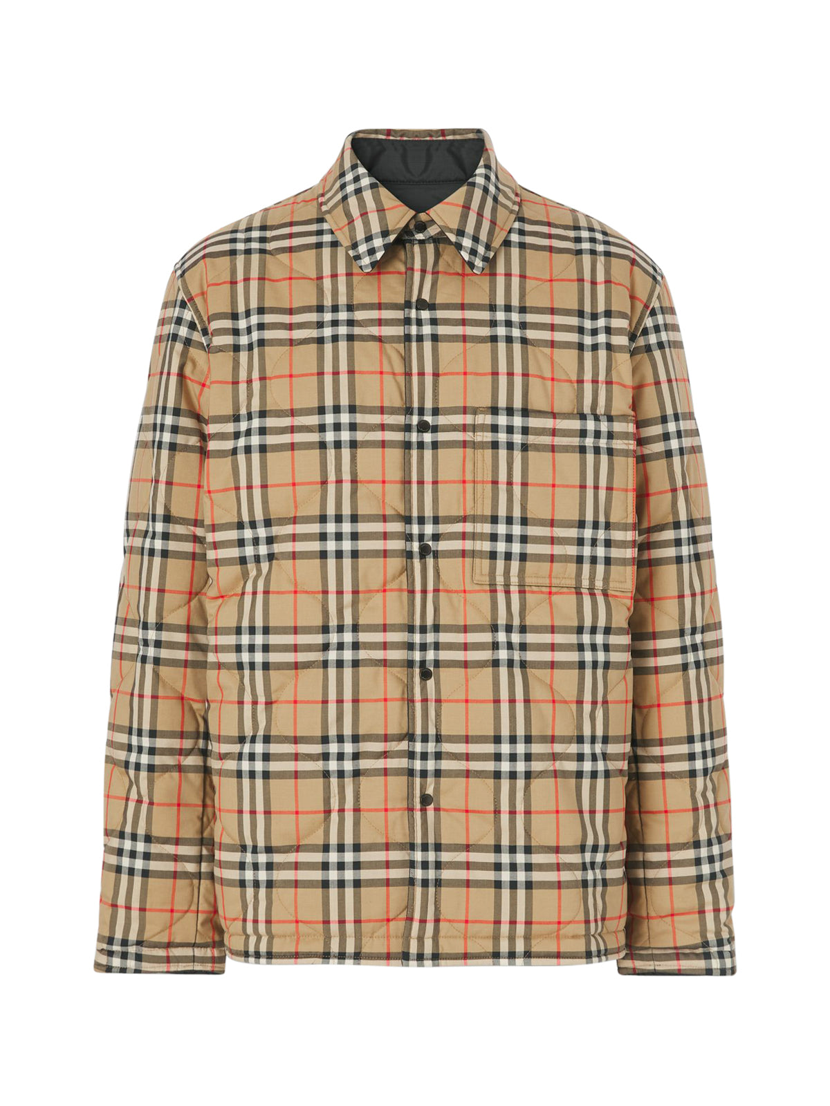 Reversible shirt with temperature control and trendy Vintage check pattern