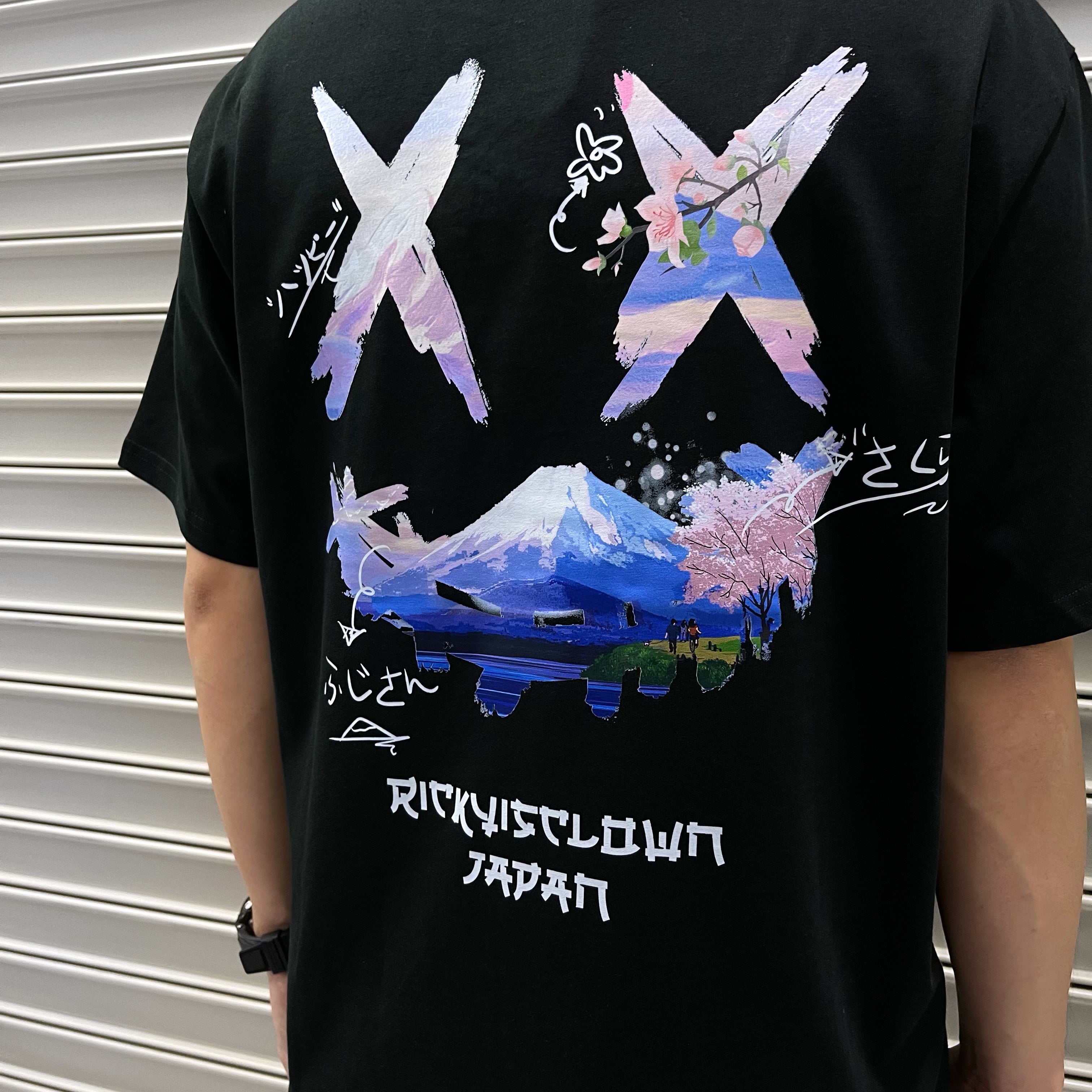 Ricky's Japan Mount Fuji X Sakura Black Tee