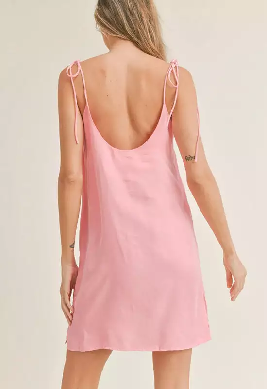 Sadie & Sage Bella Mini Dress Pink - Shop Now