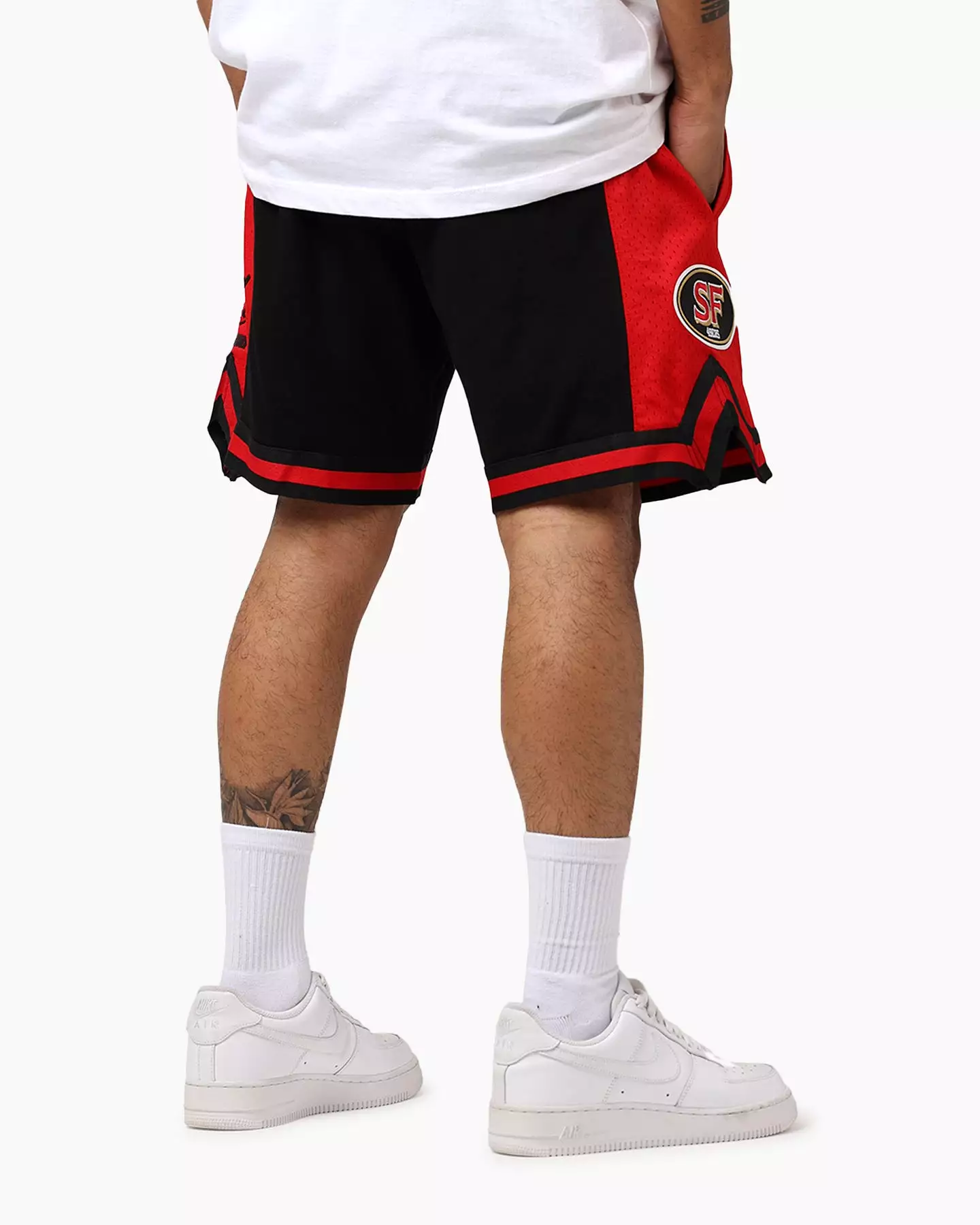 San Francisco 49ers Black/Red Fast Lane 2.0 Shorts - Pro Standard