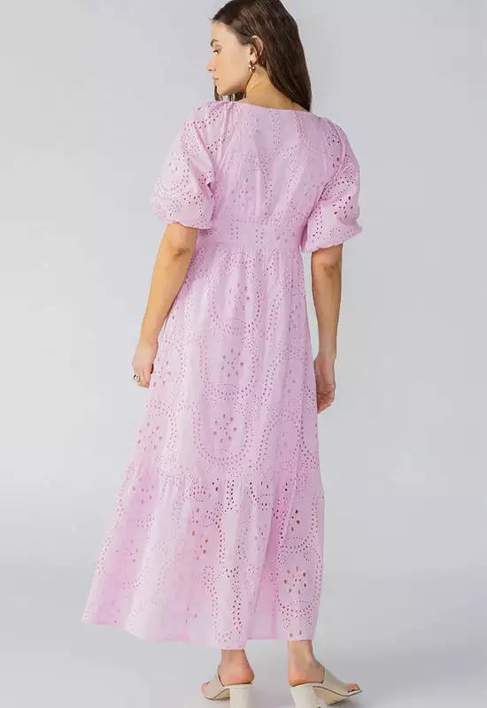 Sanctuary Maxi Dress Eyelet Pink