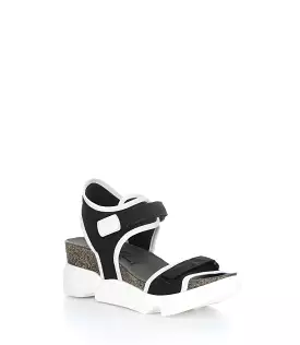 Sandalettes Wedge SIGO727FLY Noir/Blanc