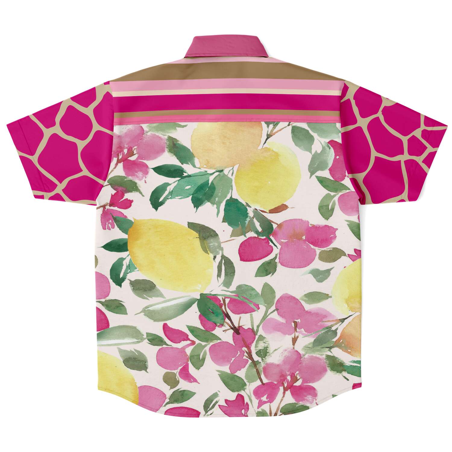 Short Sleeve Button Down Shirt - Pink Lemonade