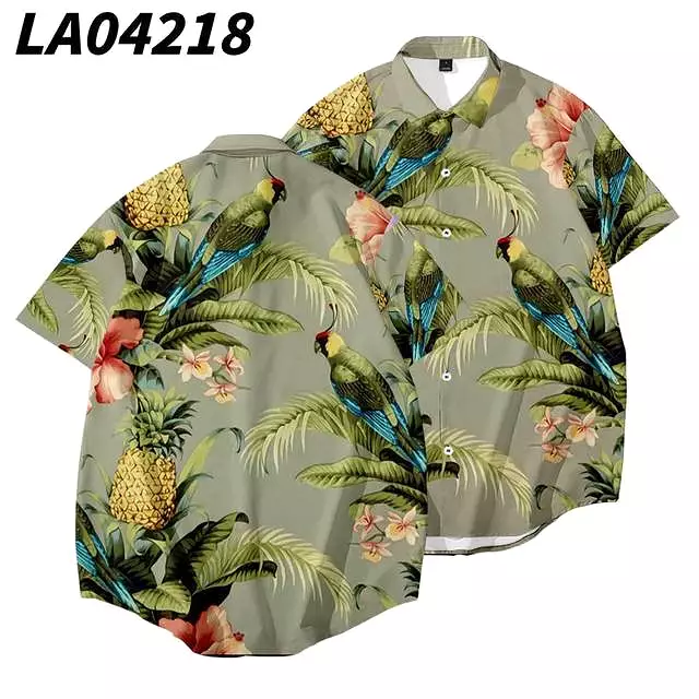 Size 5 Striped Digital Print Shirt Top for Men, Summer 2022, Short Sleeve T-Shirt, Plus Size