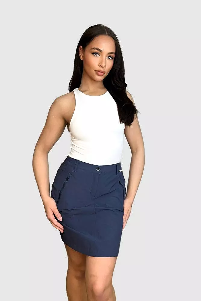 Smart Mini Skirt with Zipper Details