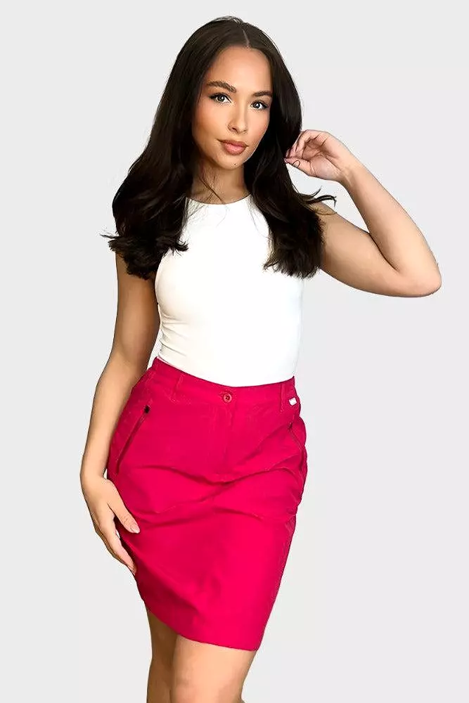 Smart Mini Skirt with Zipper Details