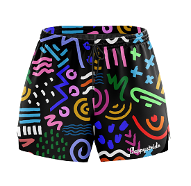 Smooth groove slim fit shorts