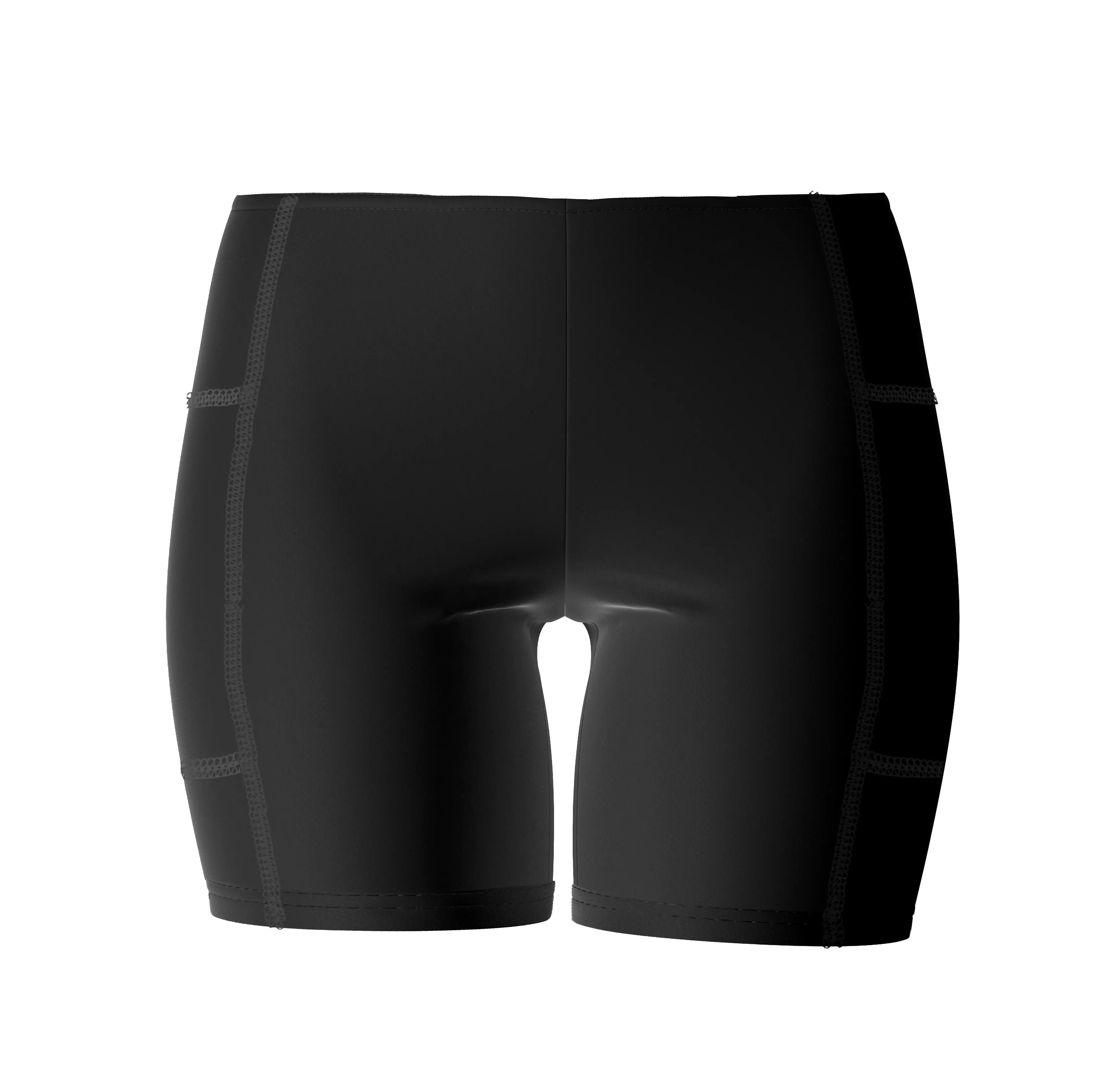 Smooth groove slim fit shorts