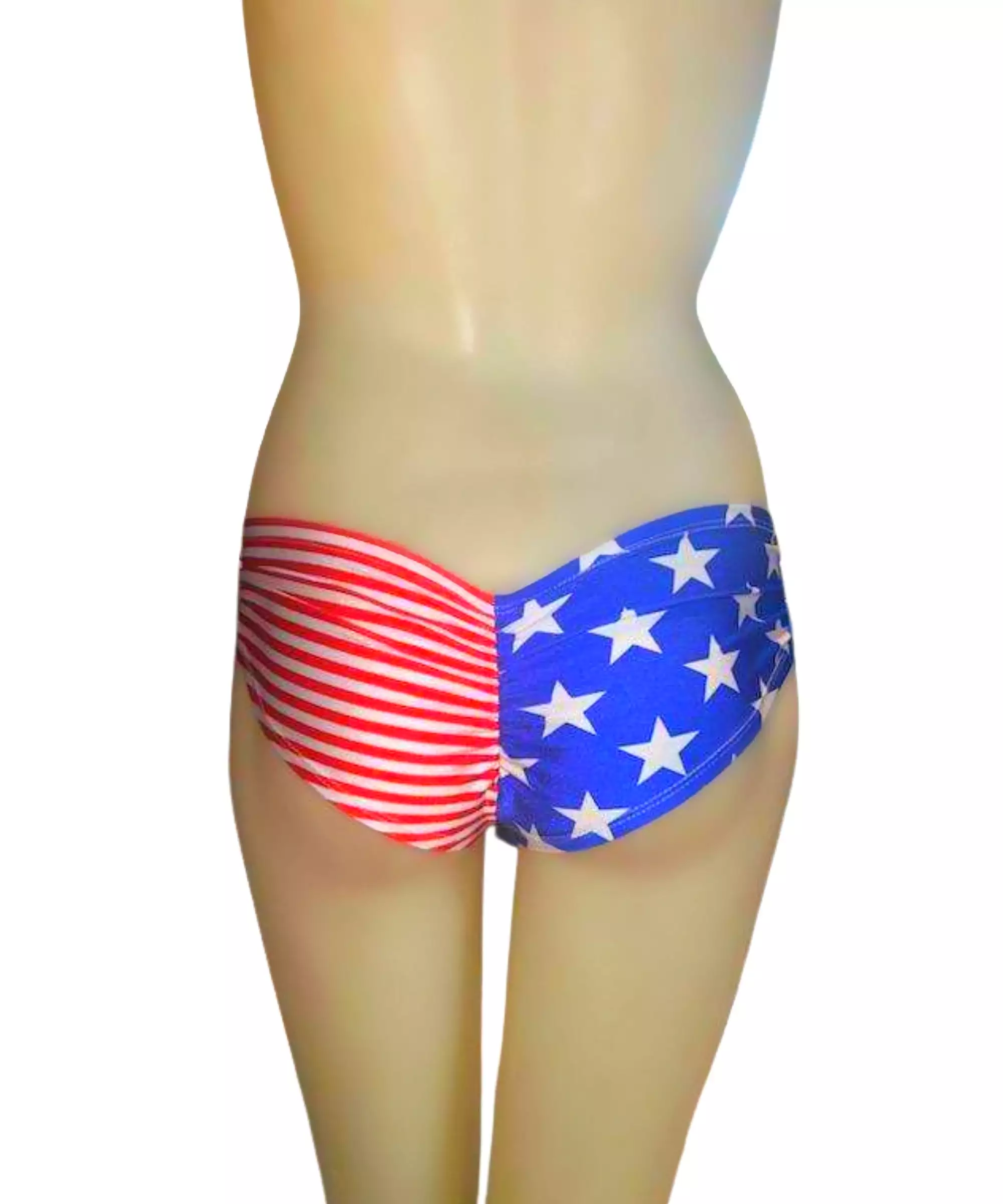 Stars and Stripes Scrunch Booty Short Patriotic Collection: American-themed Scrunch Booty Shorts.