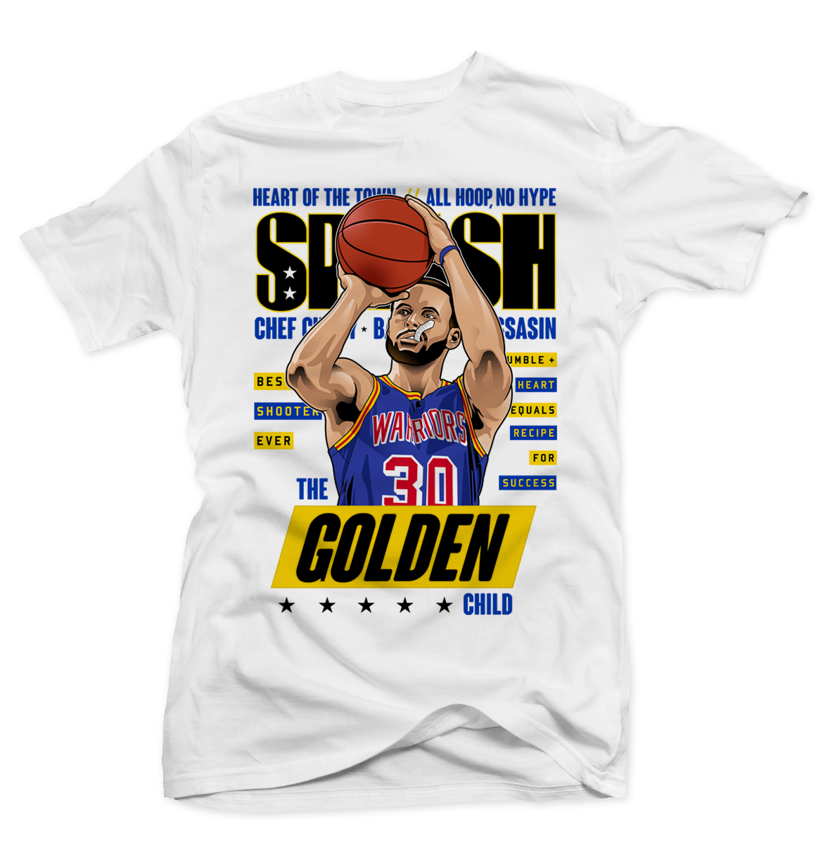 Stephen Curry Golden Child White Tee Shirt