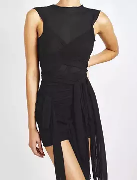 Strappy Mini Dress with Mesh Bandage