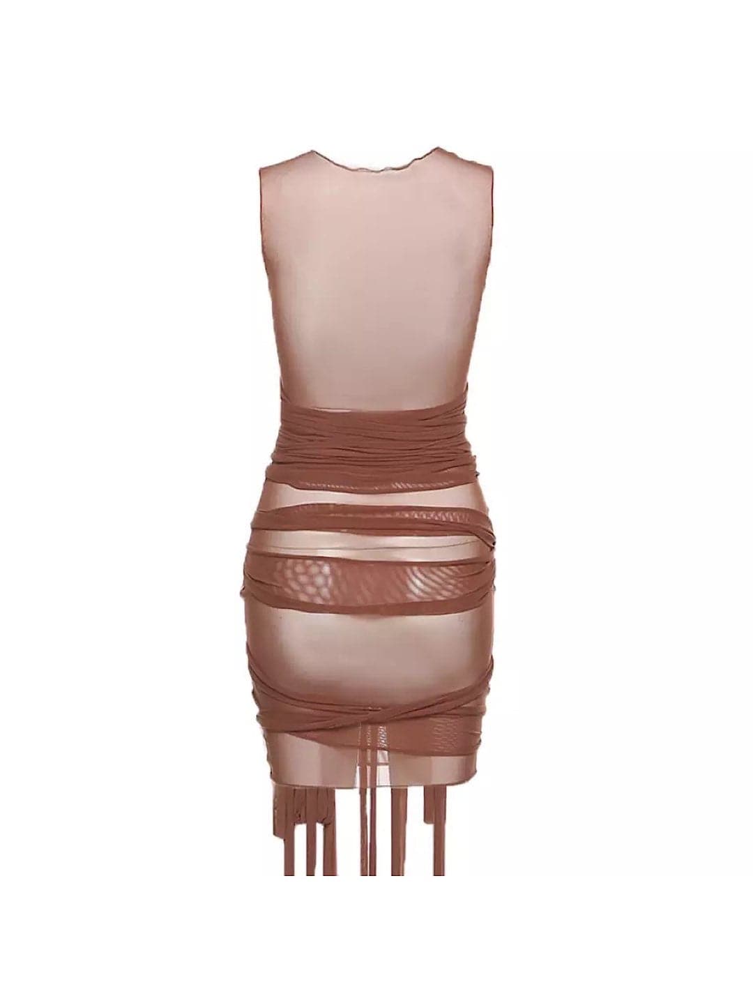 Strappy Mini Dress with Mesh Bandage