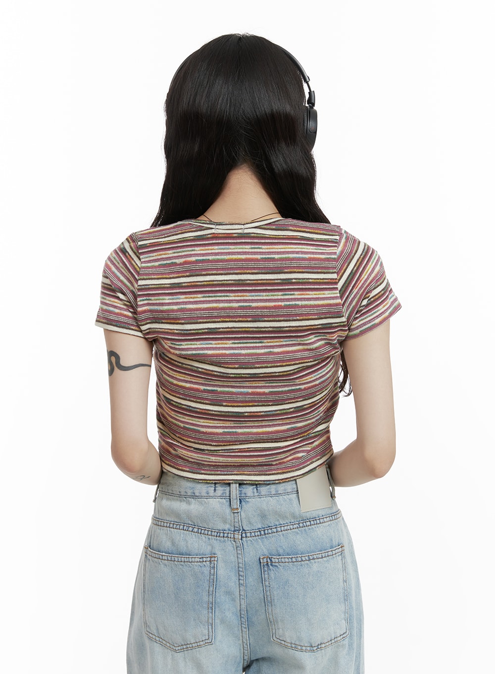 Striped Crop Top CA408