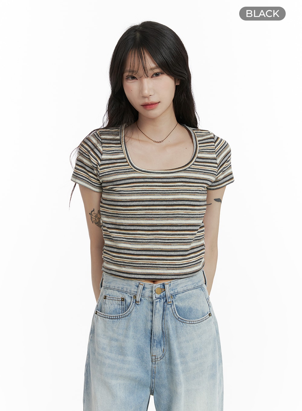 Striped Crop Top CA408