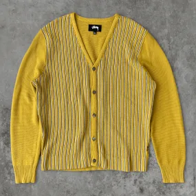 STUSSY STRIPED CARDIGAN - Large