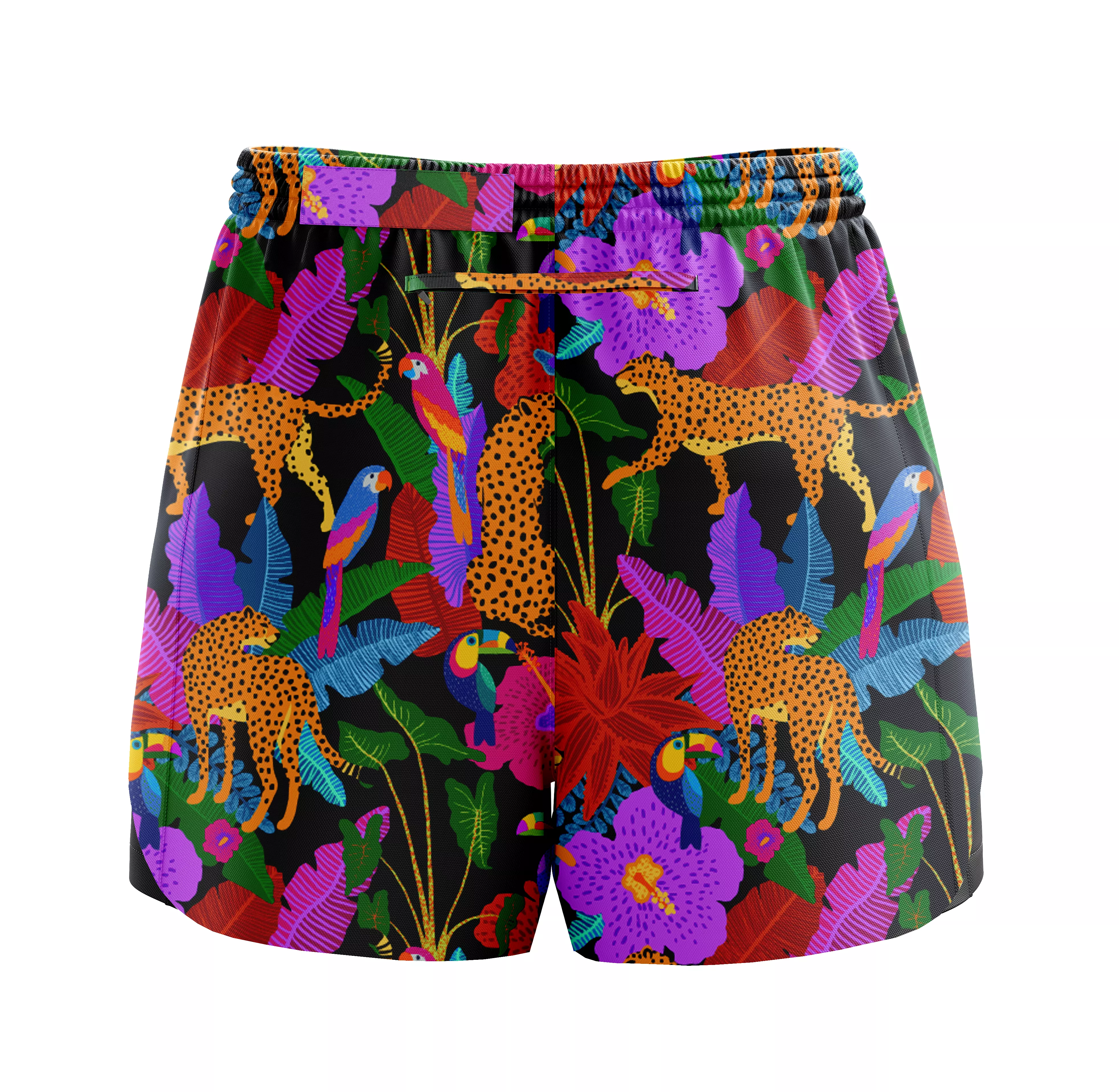 Stylish tropical shorts with a touch of uniqueness