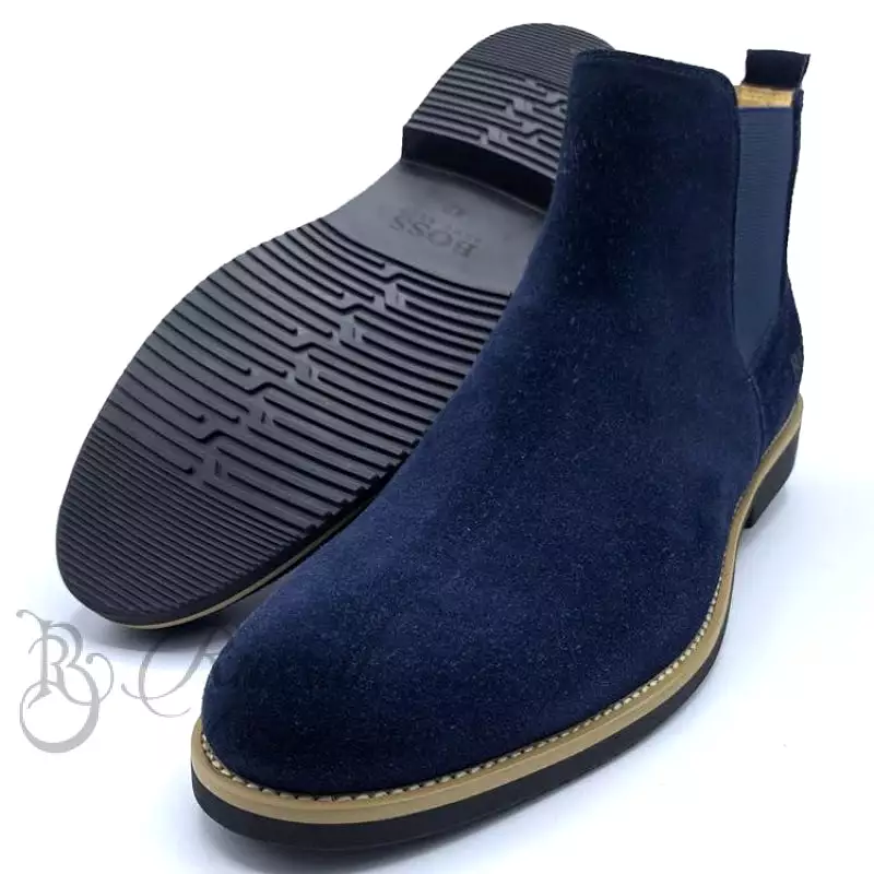 Suede Chelsea boots | Blue for sale