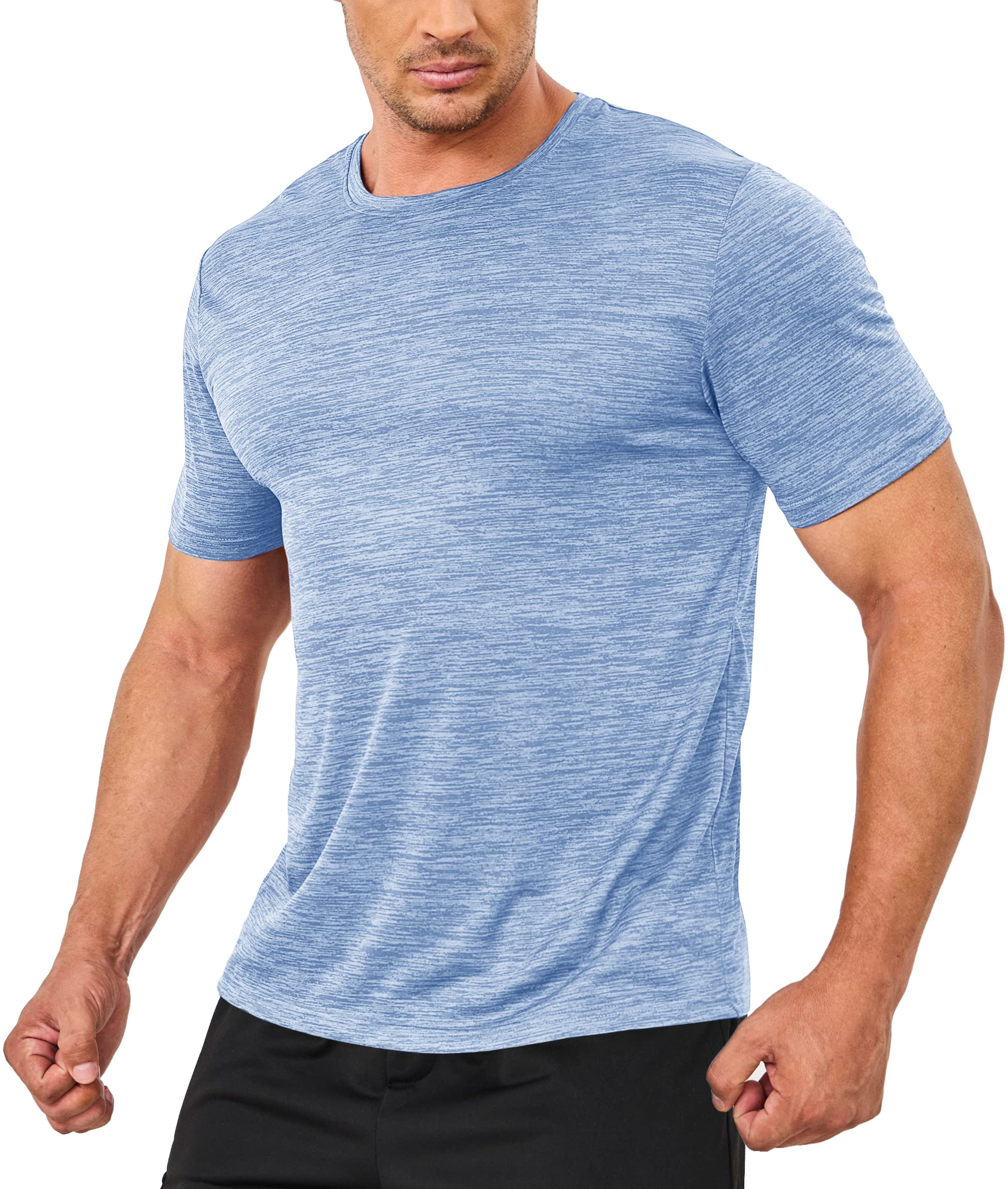 Summer Quick Dry T-shirts - Running Tee Shirts - Short Sleeve Athlete Elastic Workout Sportswear - Outdoor Casual Tops.