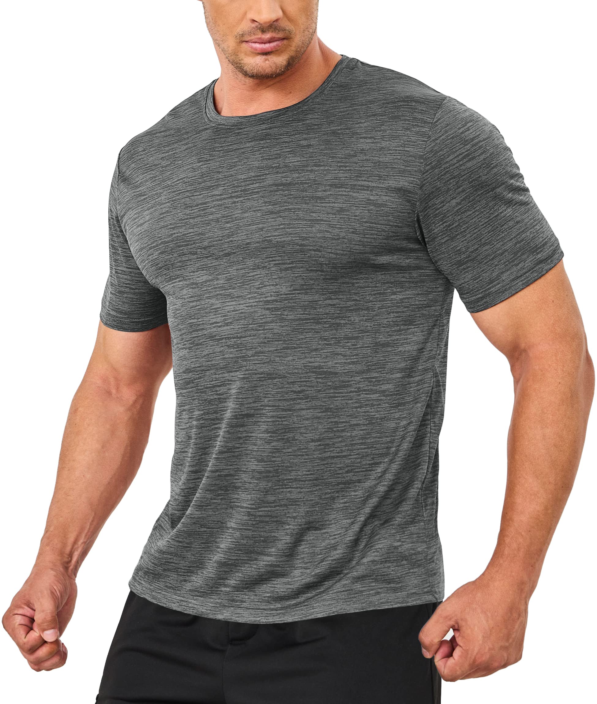 Summer Quick Dry T-shirts - Running Tee Shirts - Short Sleeve Athlete Elastic Workout Sportswear - Outdoor Casual Tops.