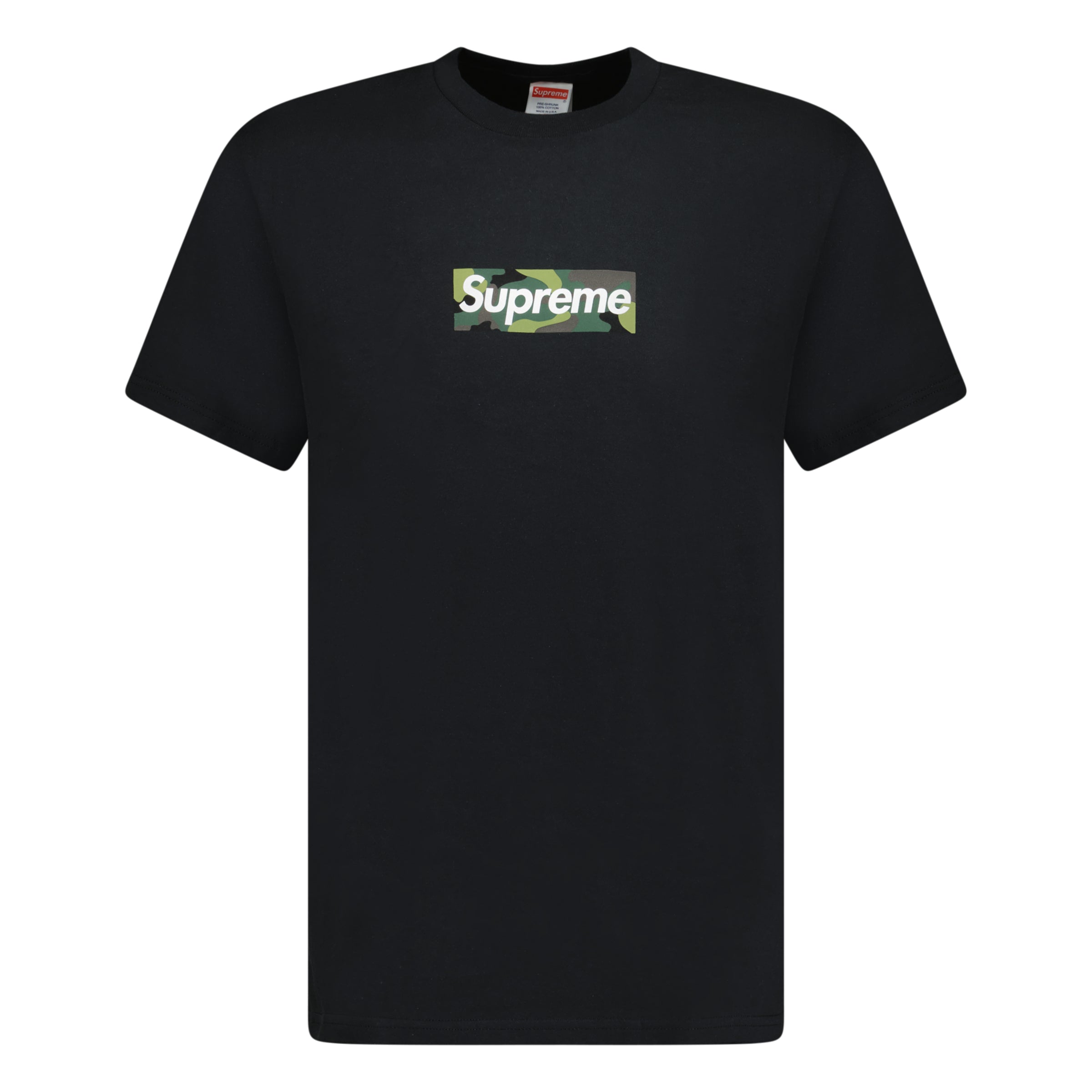 Supreme black camo box logo t-shirt