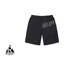 Supreme Black Curve Nylon Shorts