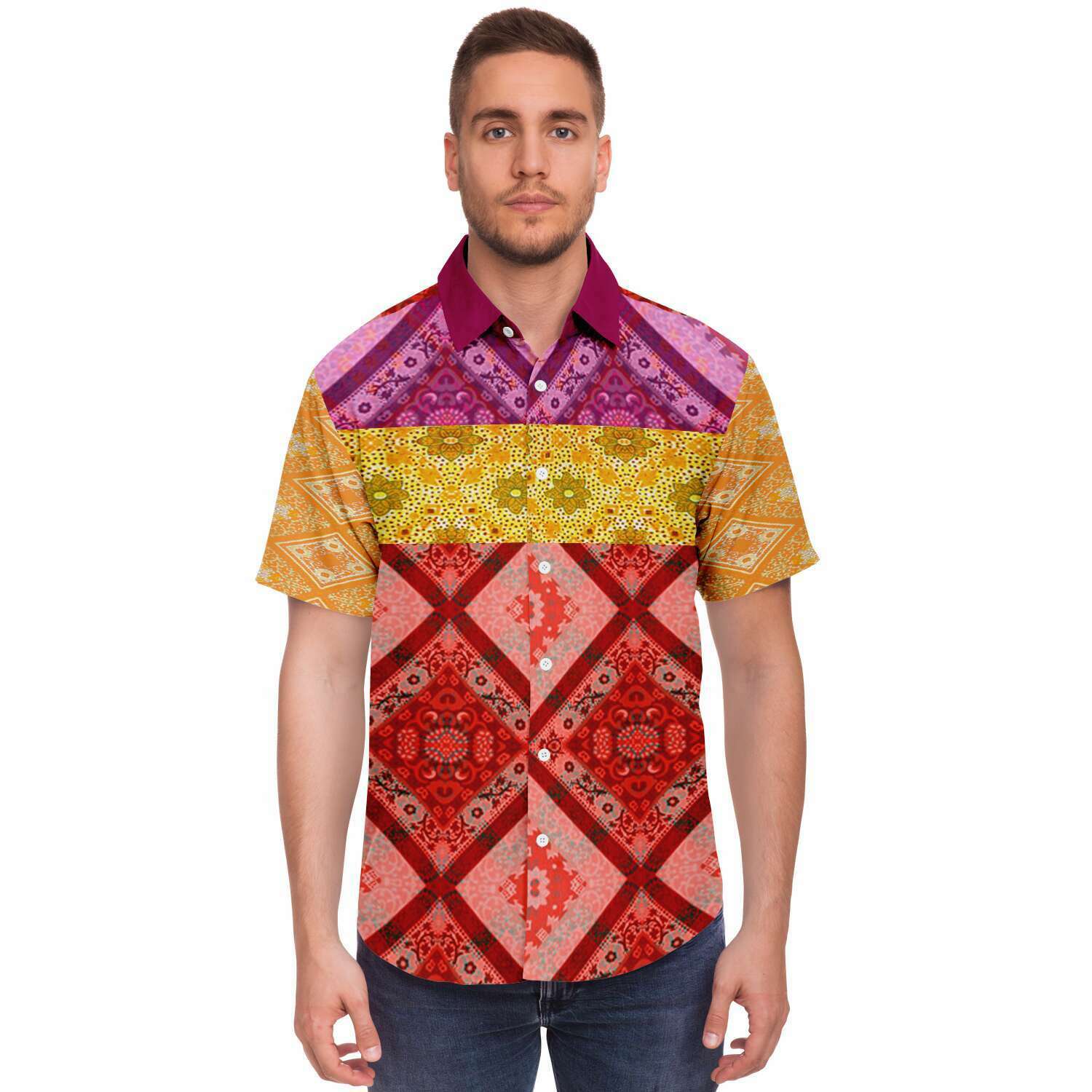 Taj Mahal Short Sleeve Button Down Shirt