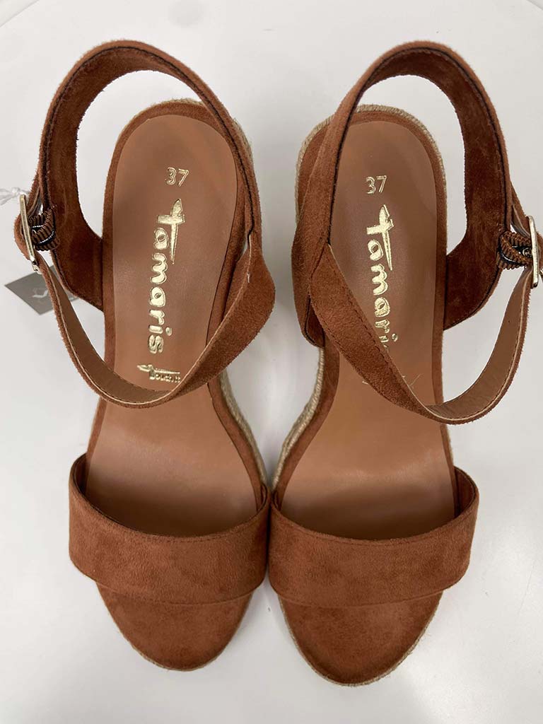 Tamaris Wedge Sandals - Cognac