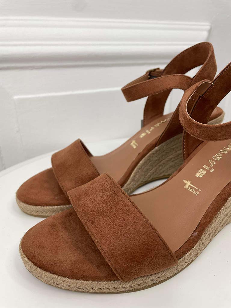 Tamaris Wedge Sandals - Cognac