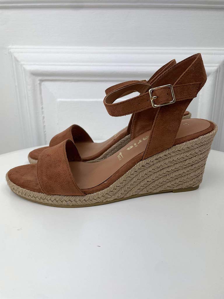 Tamaris Wedge Sandals - Cognac