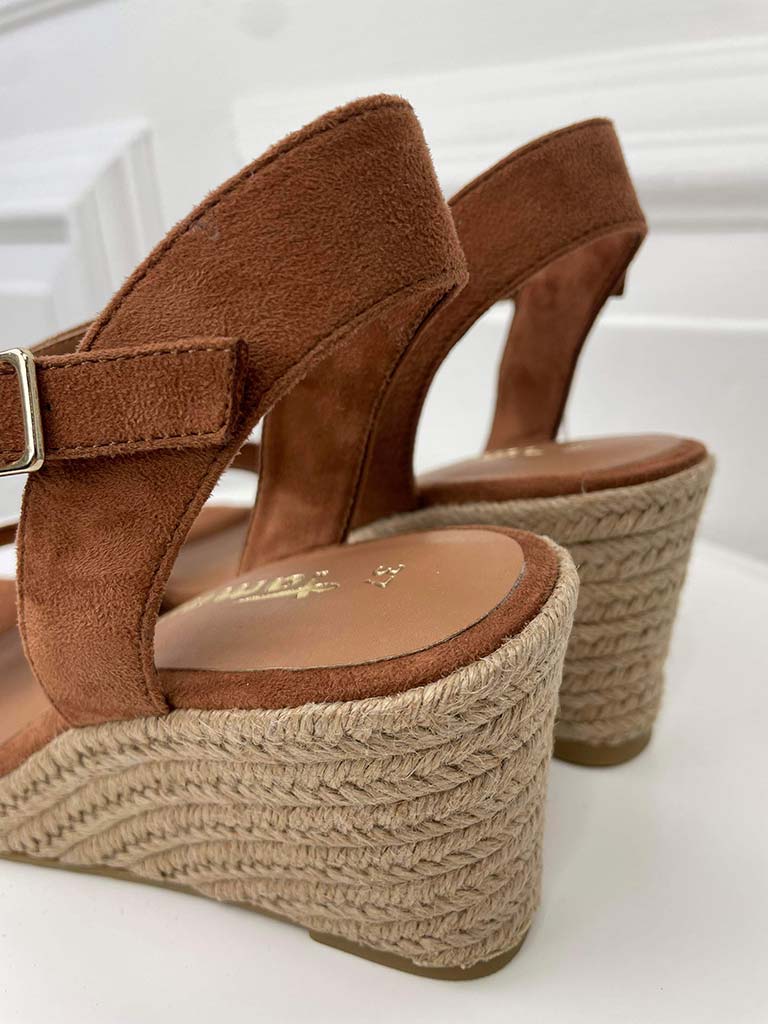 Tamaris Wedge Sandals - Cognac