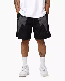 The Anti Order Black/Grey Eres Nylon Shorts.