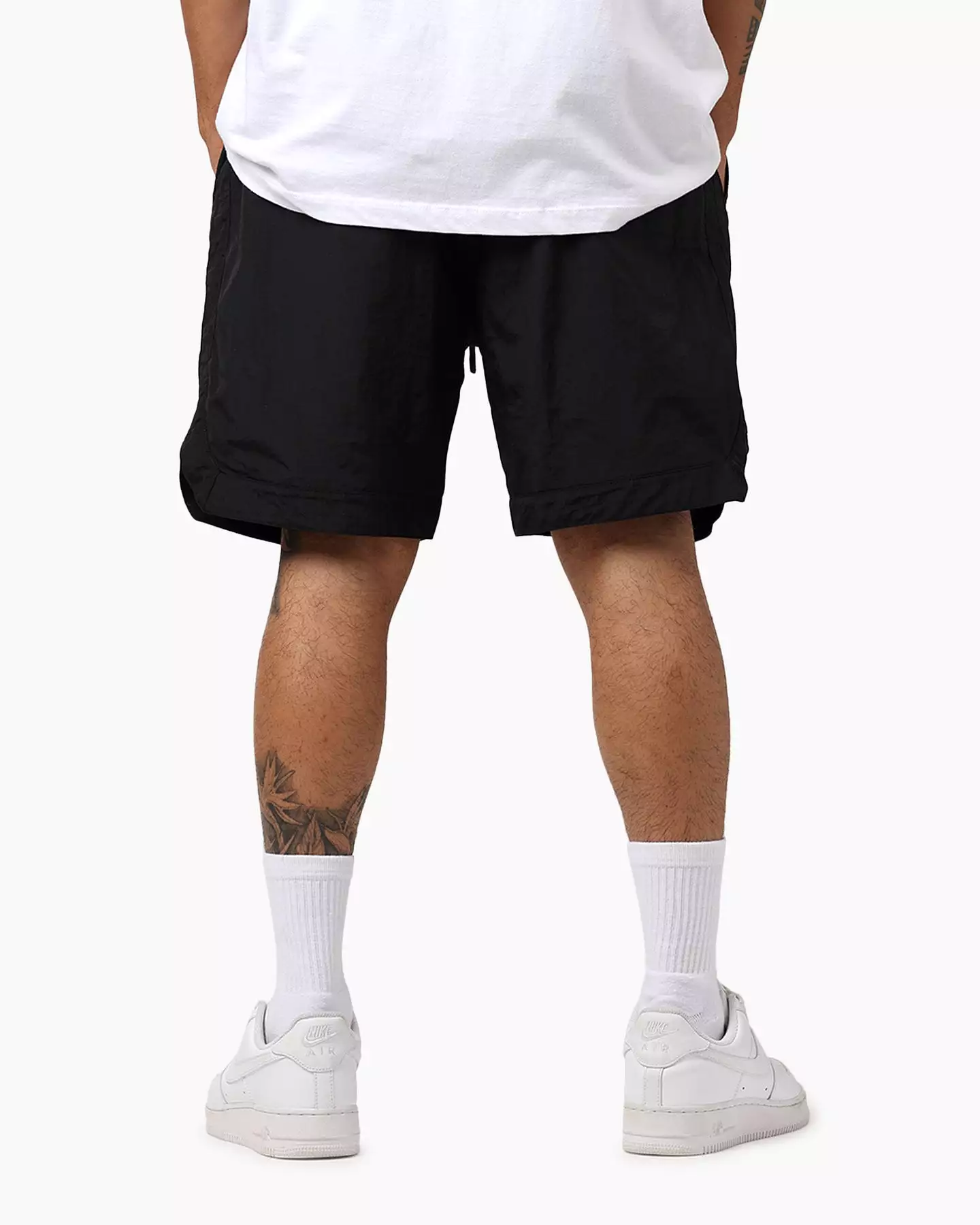 The Anti Order Black/Grey Eres Nylon Shorts.