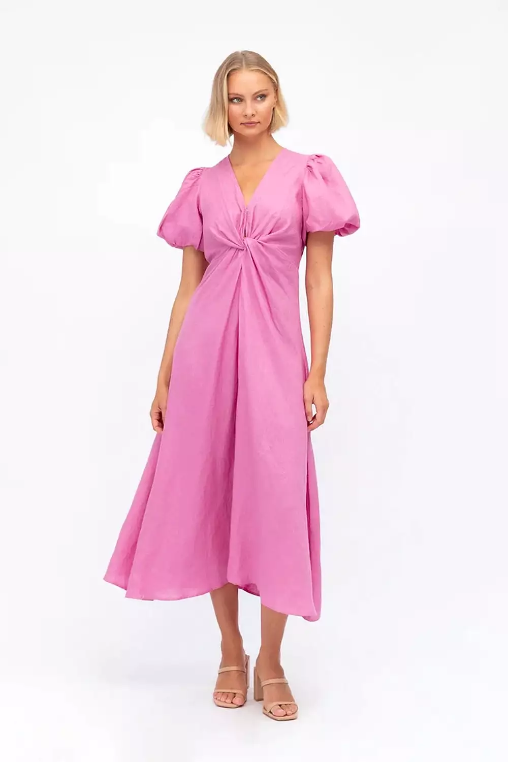 The result is Pink Long Lunch Dress