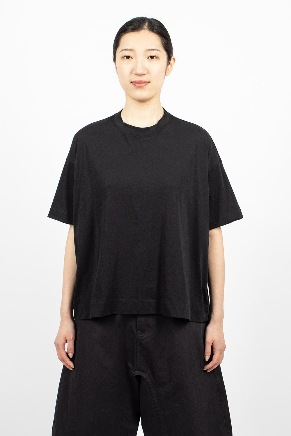 Tilly Black Oversized Knit T-Shirt