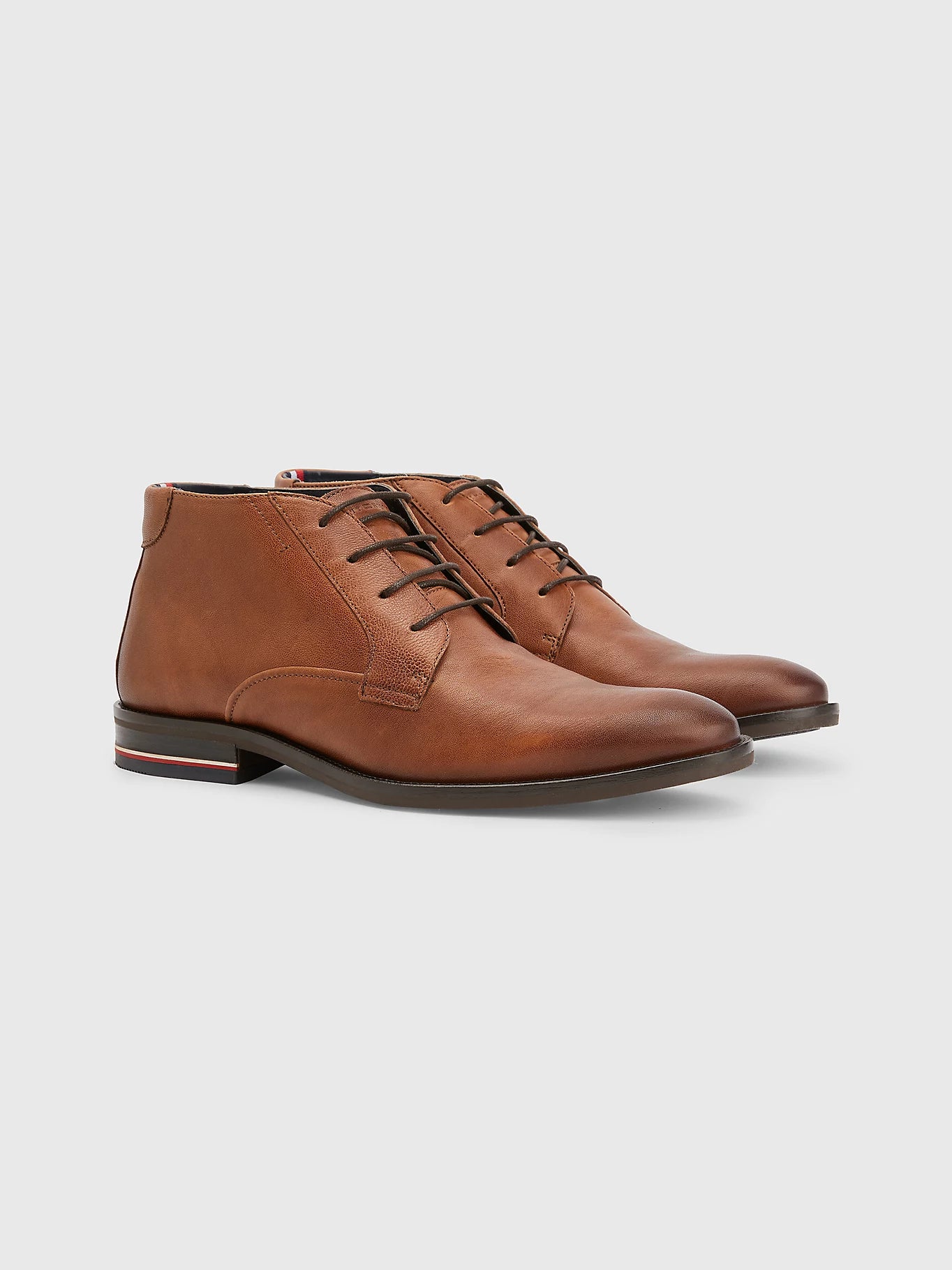 Tommy Hilfiger Men's Cognac Leather Ankle Boot