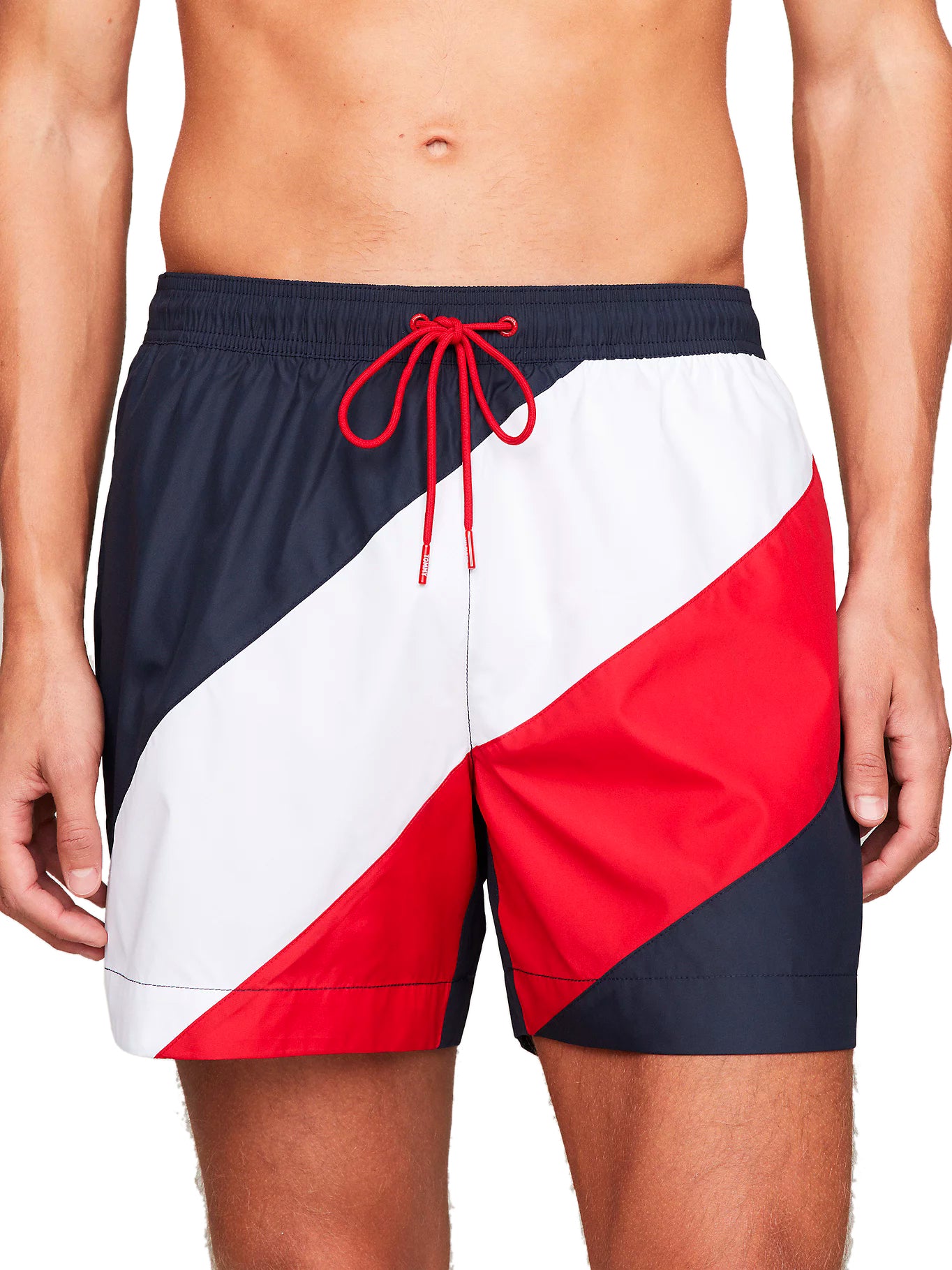 Tommy Hilfiger Men's Swim Shorts with Diagonal Stripes