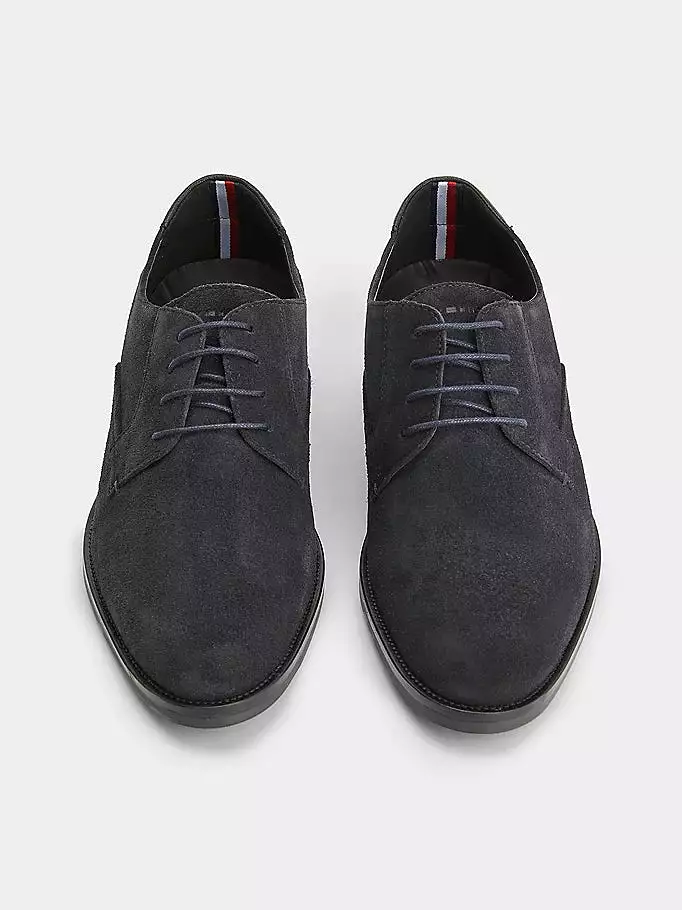 Tommy Hilfiger navy suede men's shoes.