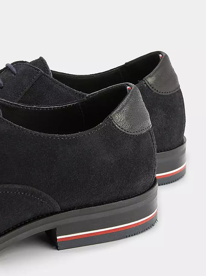 Tommy Hilfiger navy suede men's shoes.