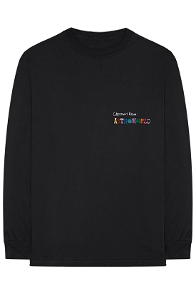 Travis Scott Greetings From Long Sleeve T-shirt Black