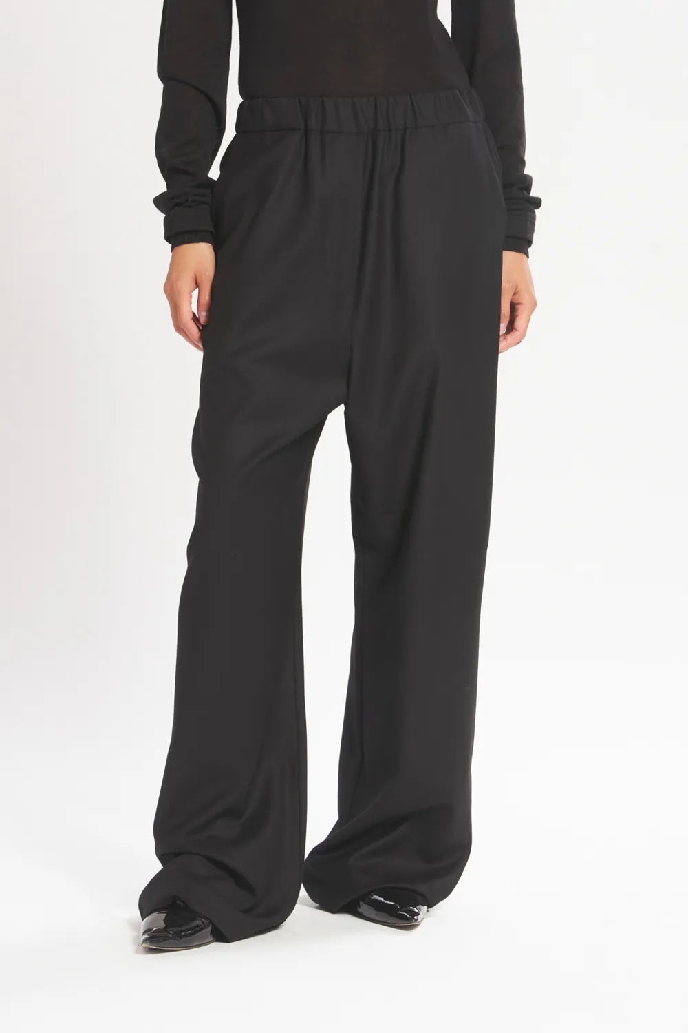 Black Mariano Flannel Trousers