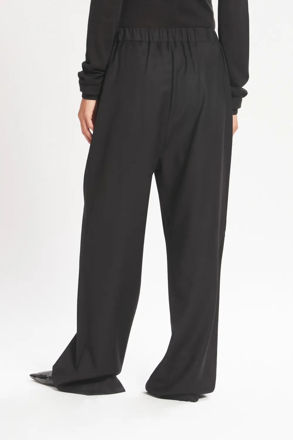 Black Mariano Flannel Trousers