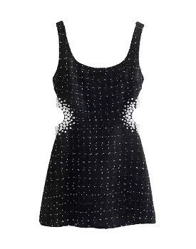 Tweed Pearl Mini Dress