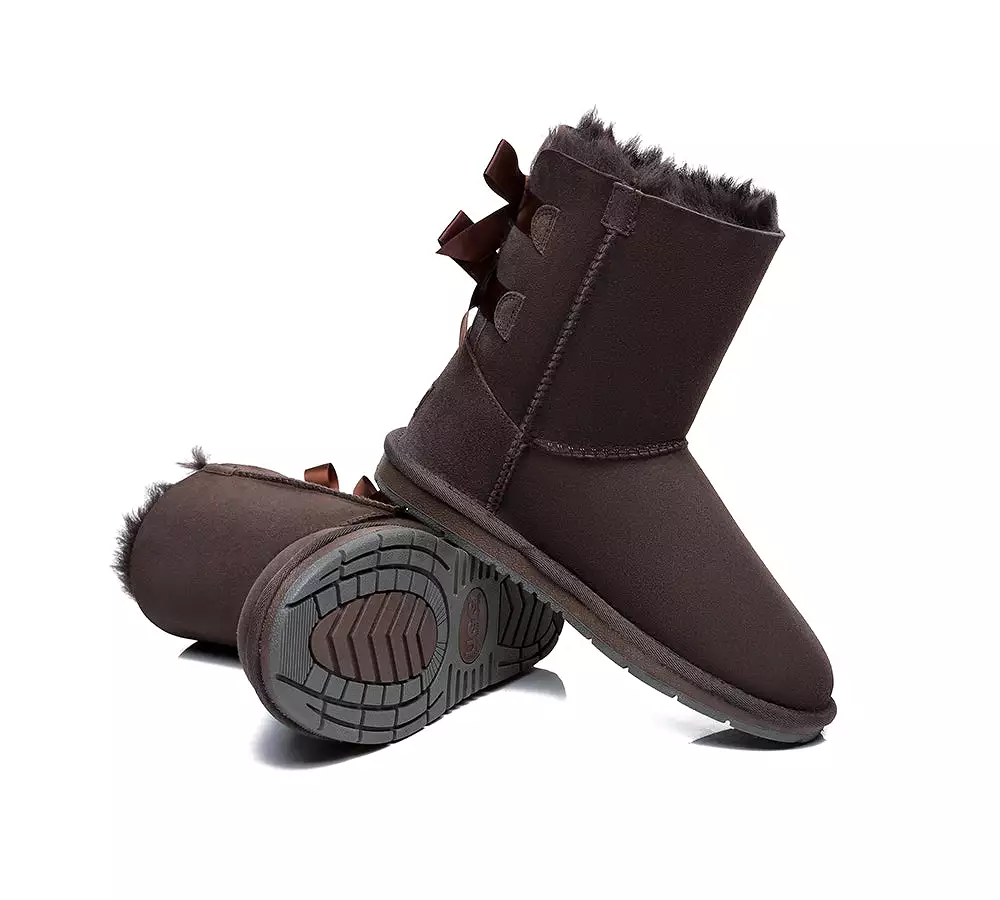 UGG Australian Shepherd Short Boots for Women with Double Back Bow